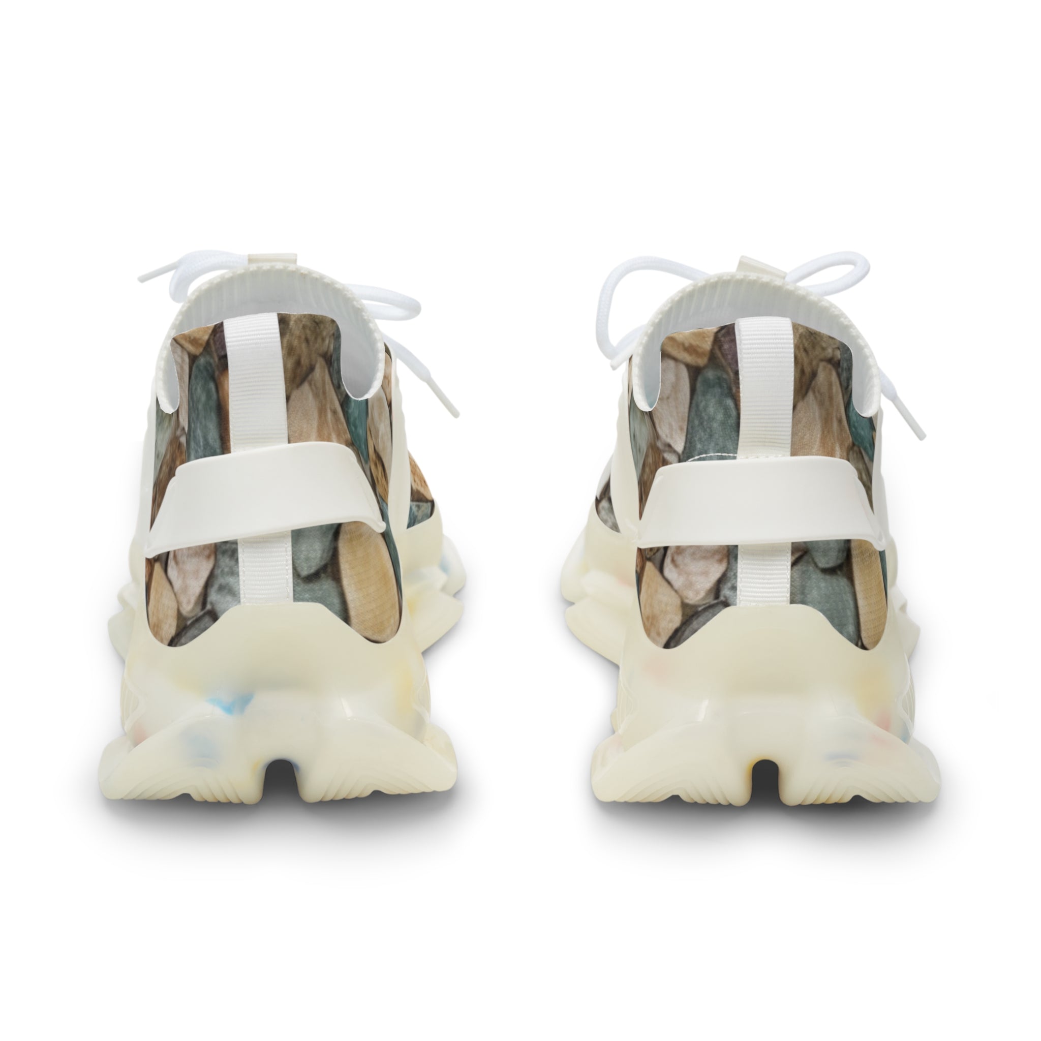 Mesh Sneakers — Pink Agate Swirl Athletic Shoes