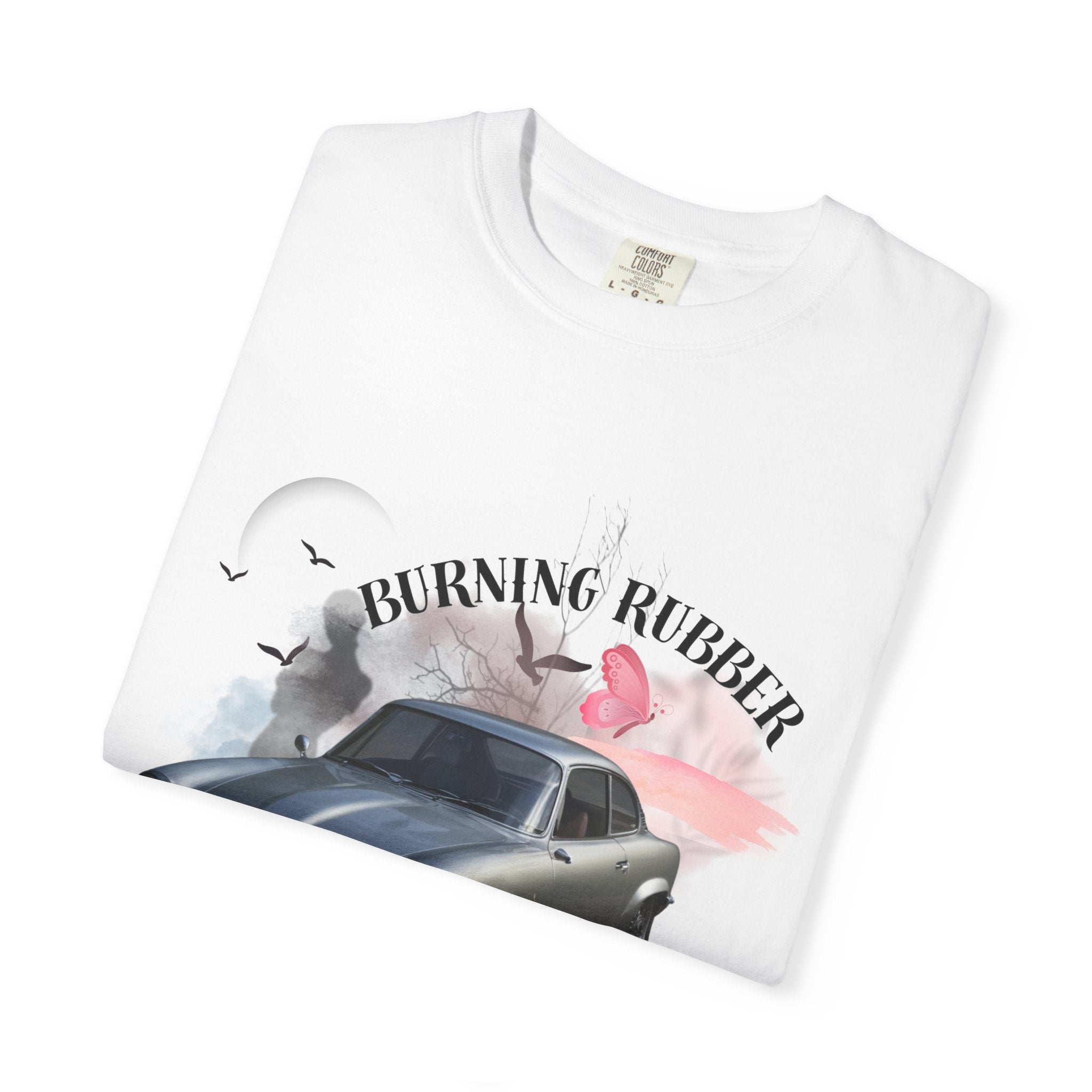 Vintage Sports Car T-Shirt — "Burning Rubber" Retro Automotive Tee