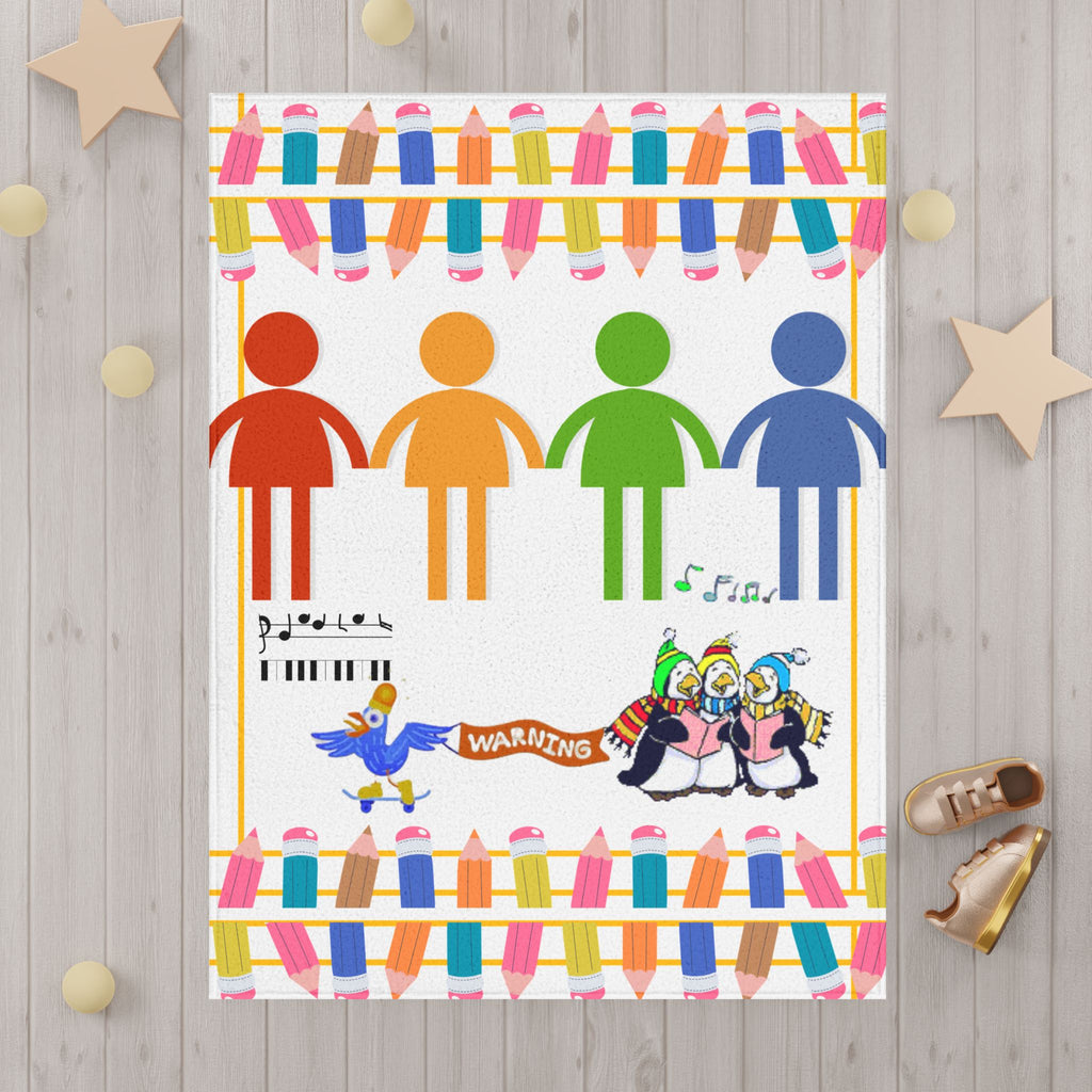 Playful Penguins & Music Nursery Throw