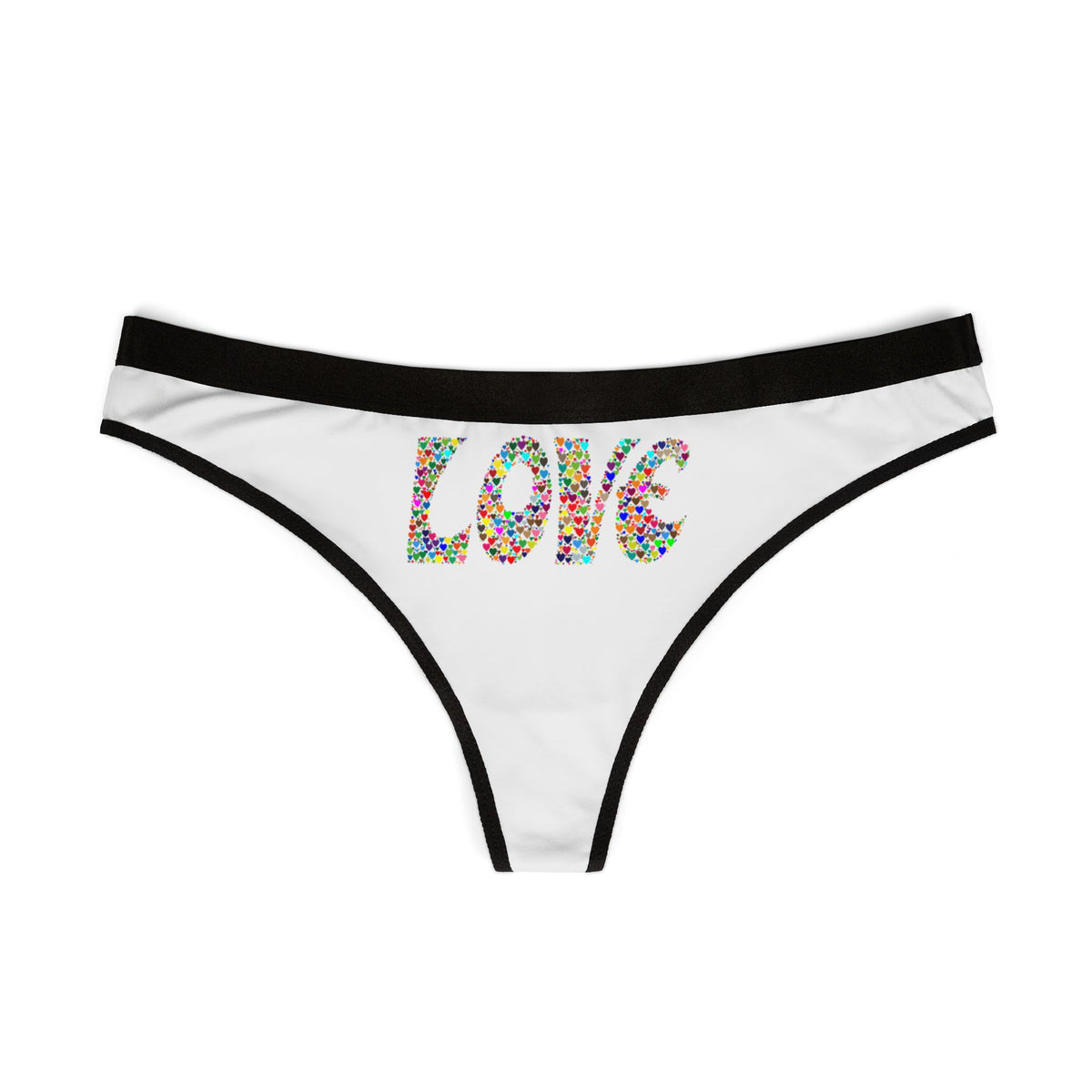 White 'LOVE' Women's Thong