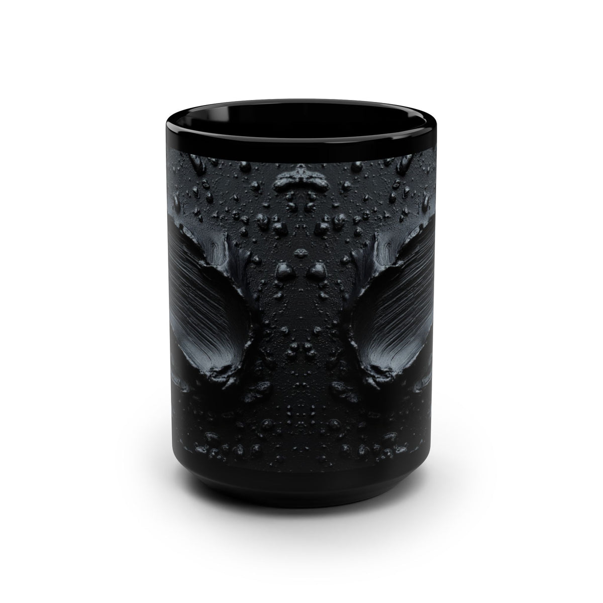 Black Ceramic Mug — Dark Paint