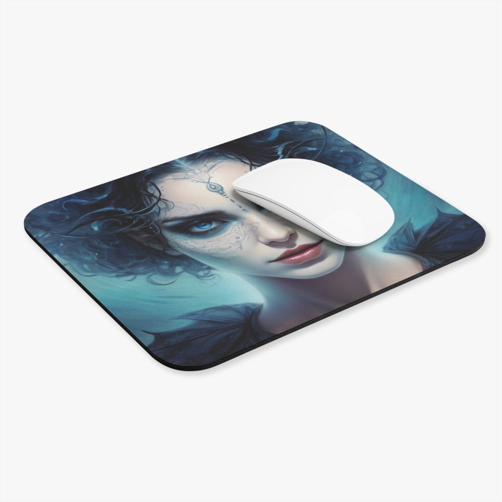 Mystic Moonlit Sorceress Mouse Pad — Fantasy Art Desk Mat