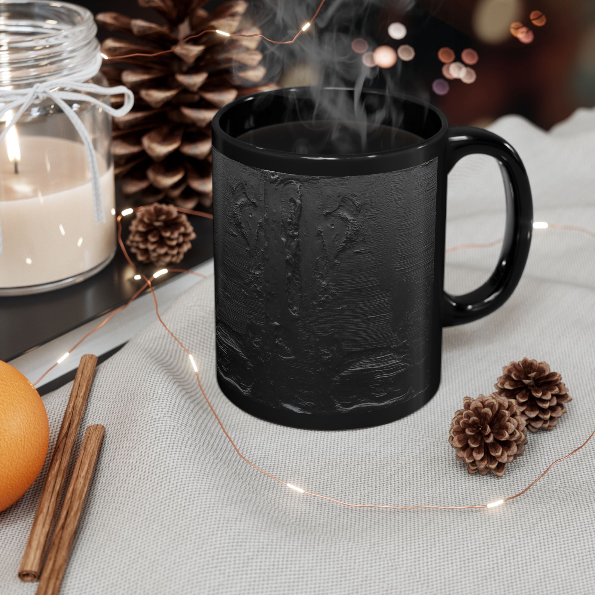 Black Ceramic Mug — Matte Black Coffee Cup
