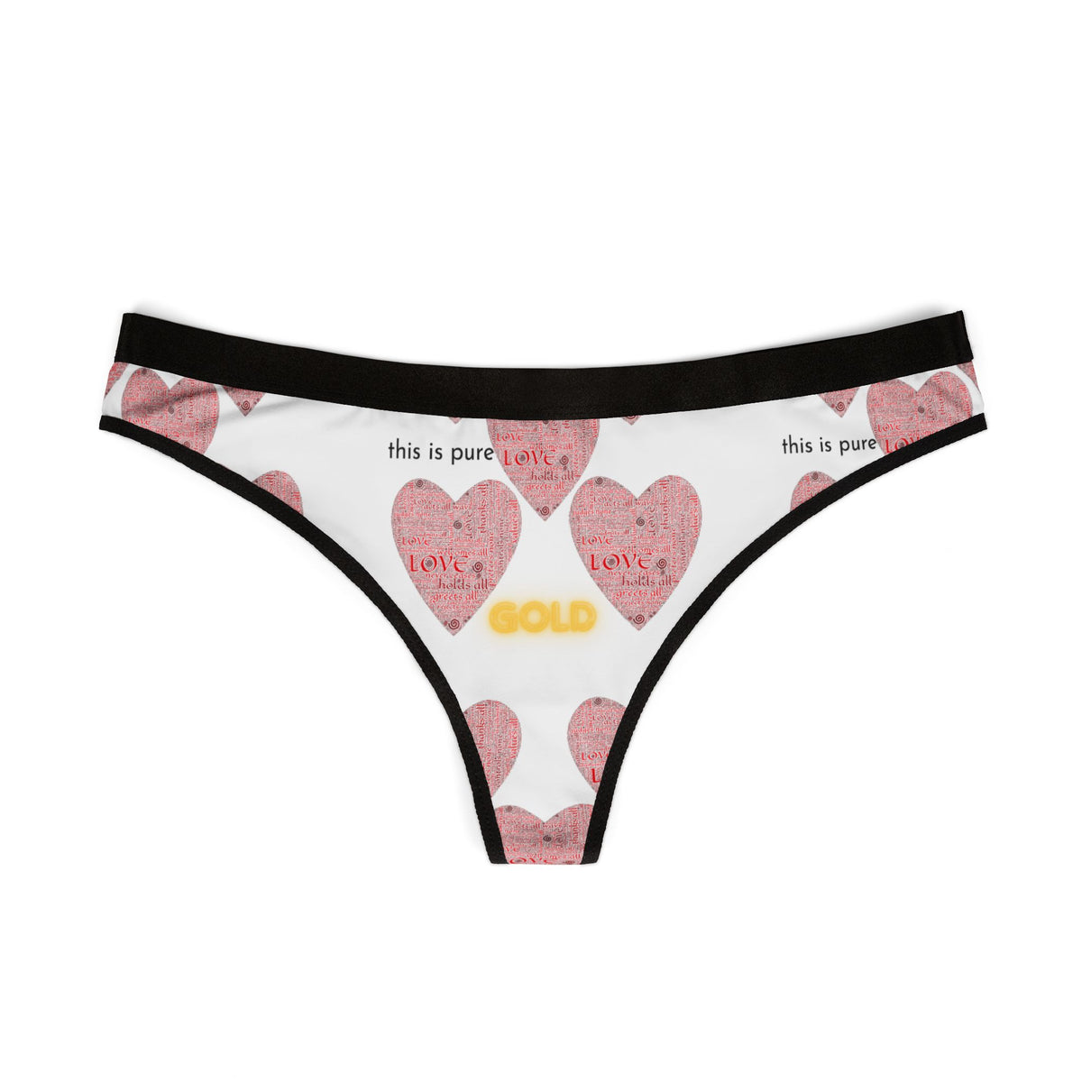 Heart Pattern Women’s Thong
