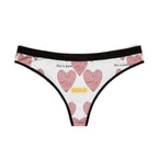 Heart Pattern Women’s Thong — “This Is Pure Gold” Valentine Lingerie