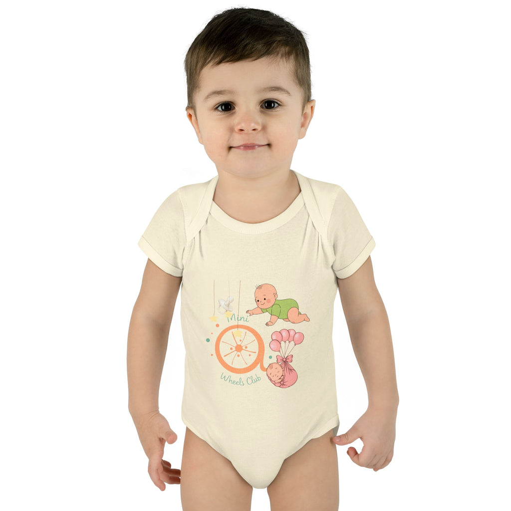 Nautical Newborn Bodysuit - Shell & Wheel