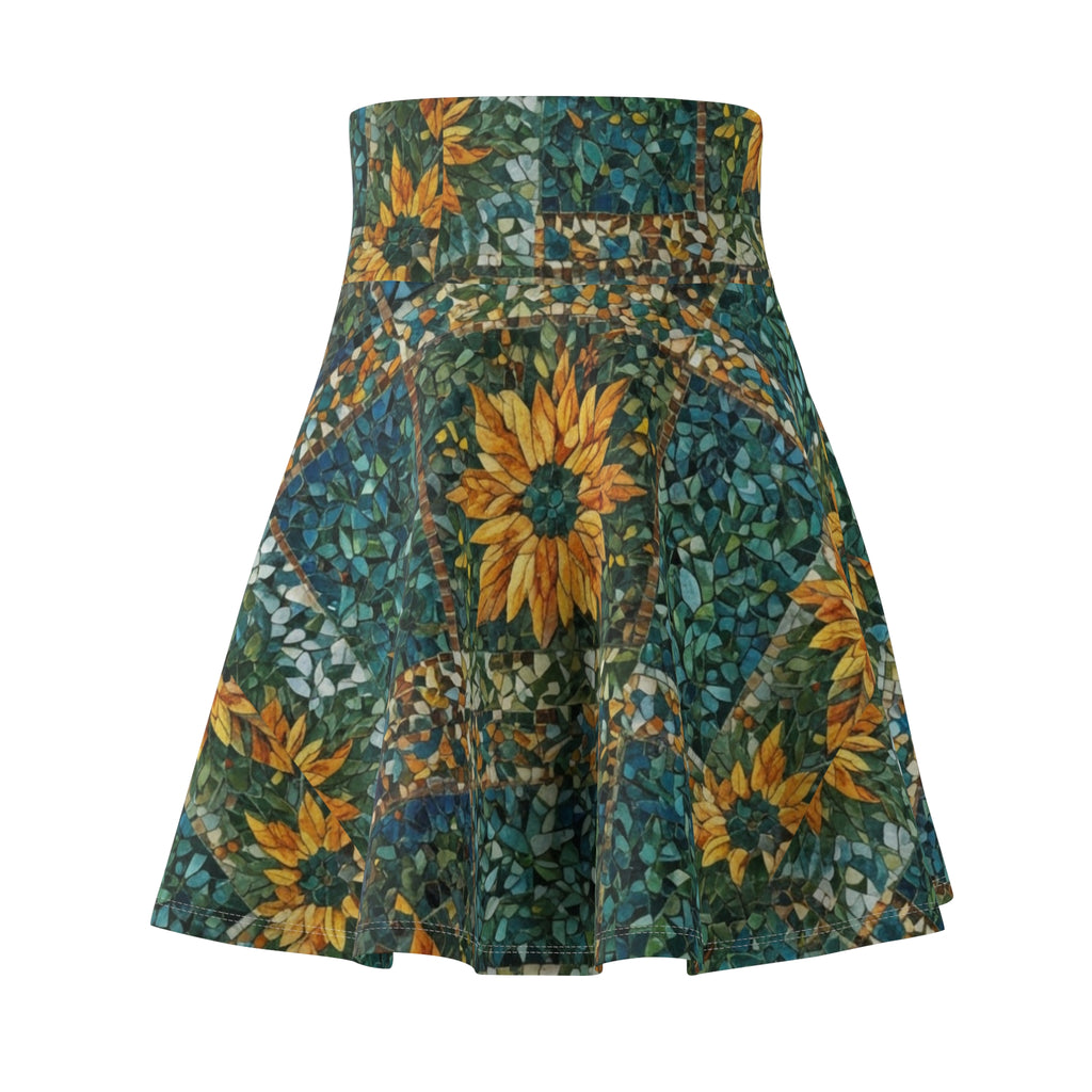 Sunflower Mosaic Skater Skirt