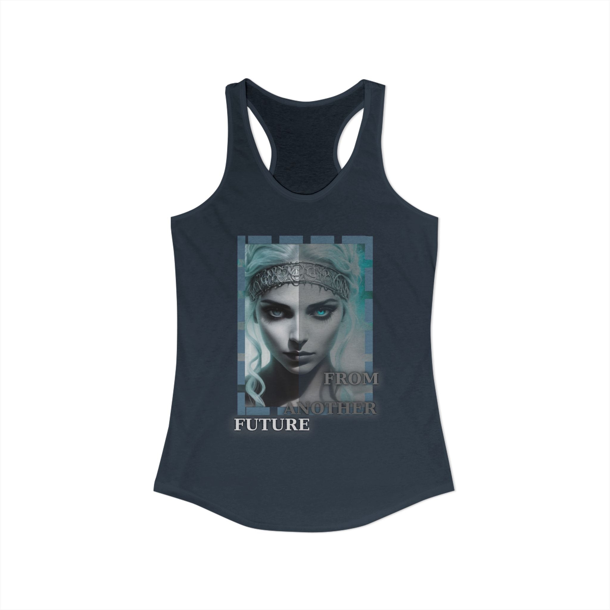 Future Vibes Racerback Tank — Sci‑Fi Ethereal Design