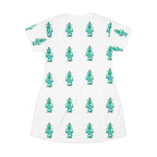 Robot Pattern T-Shirt Dress