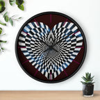 Optical Heart Wall Clock —Checkerboard Illusion