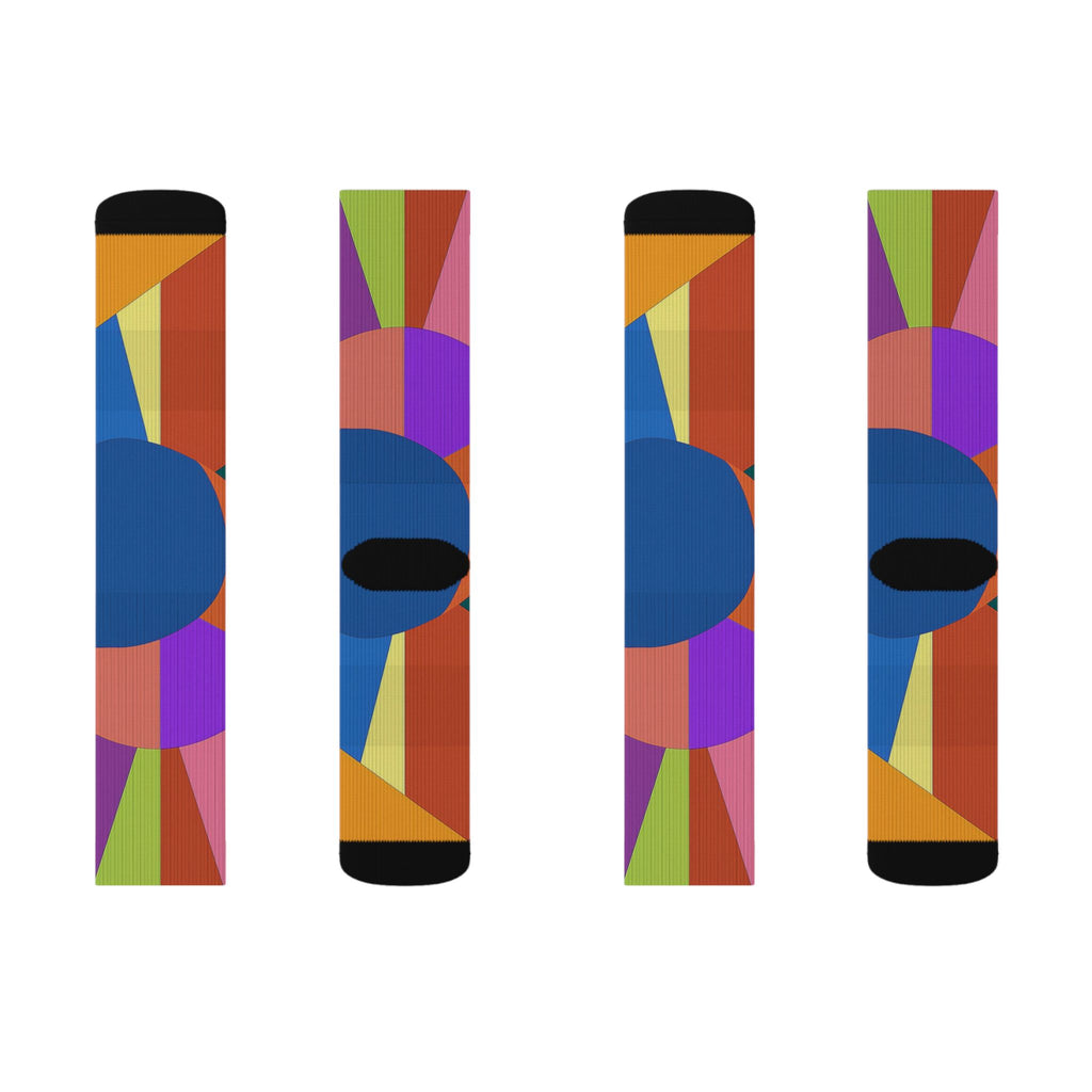 Abstract Geometric Prism Crew Socks