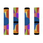 Abstract Geometric Prism Crew Socks