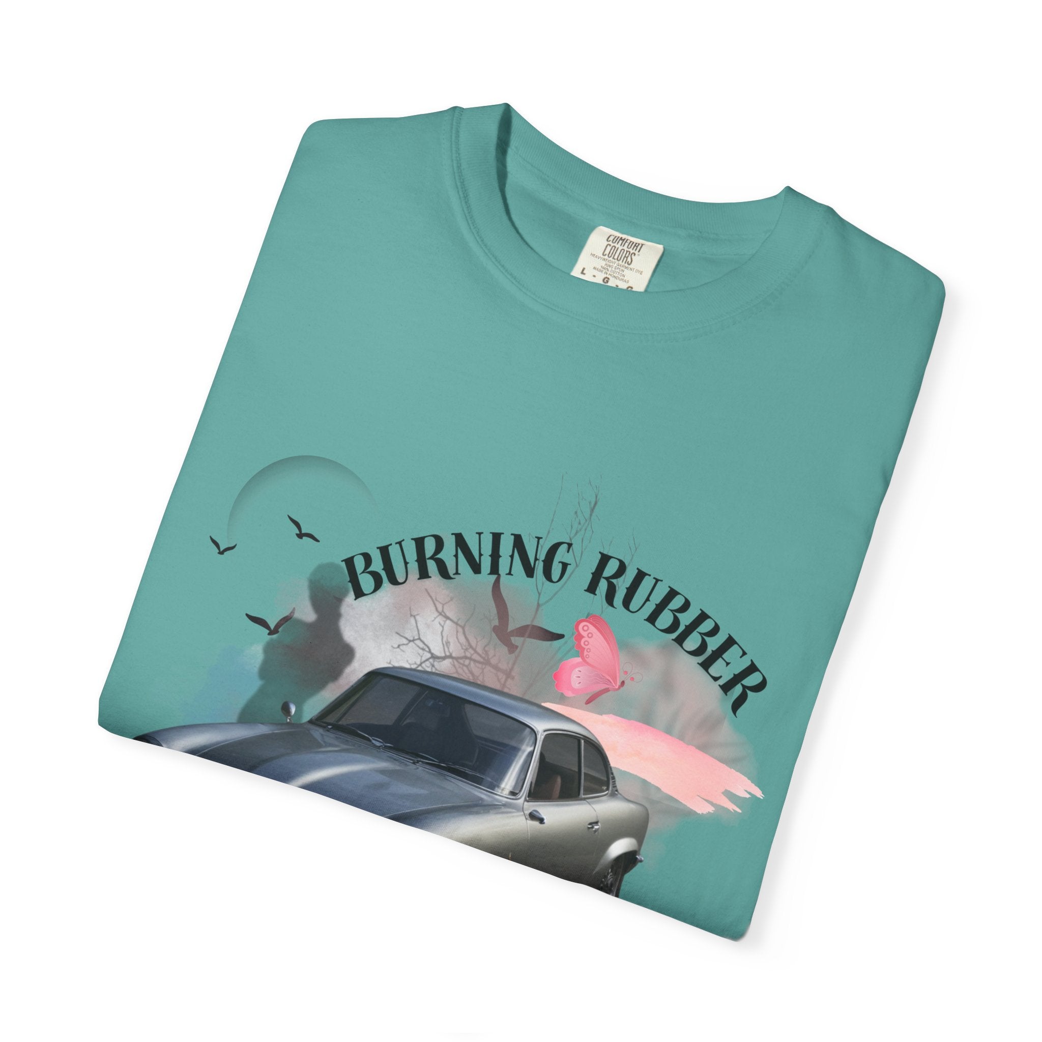 "Burning Rubber" Retro Automotive Tee
