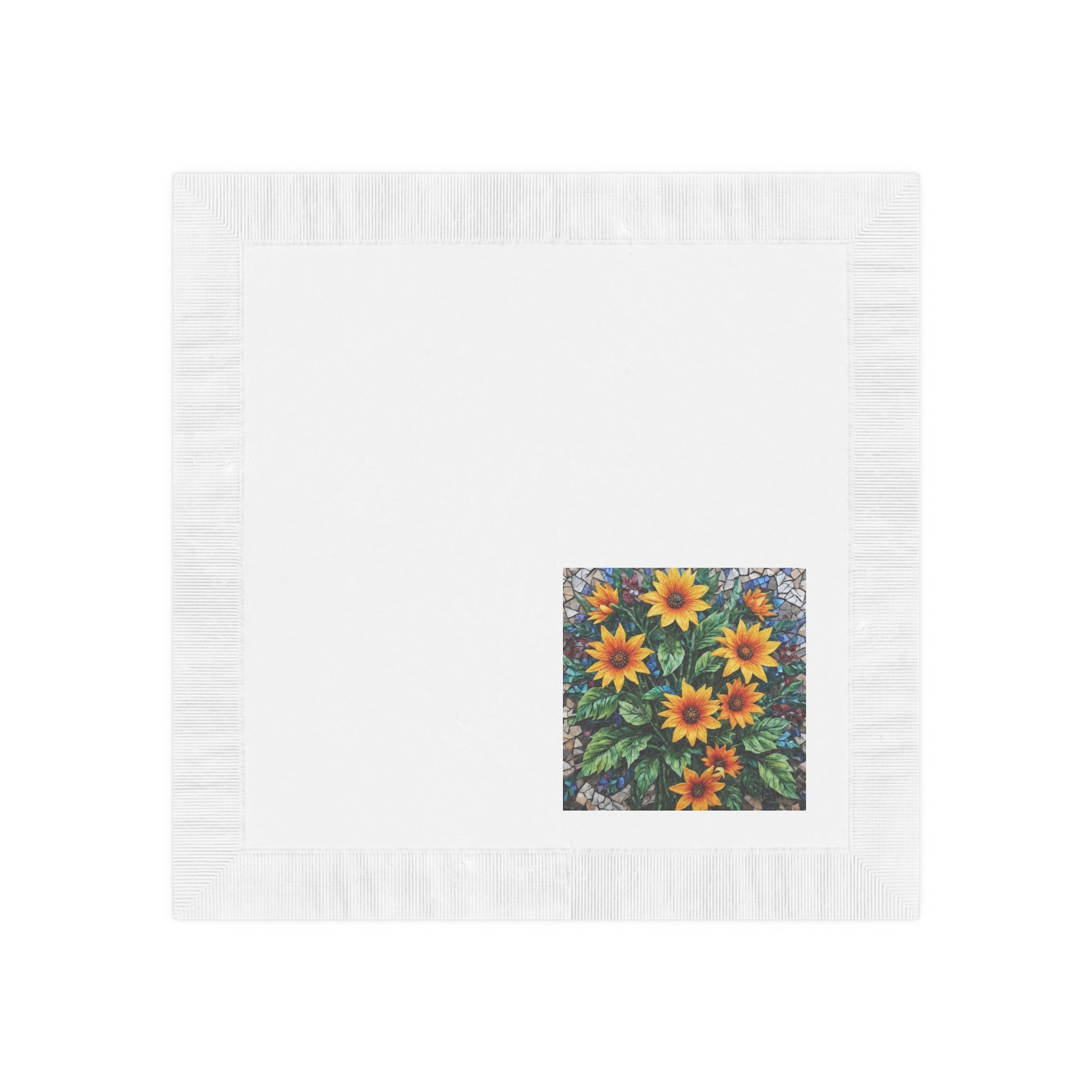 Sunflower Mosaic Cocktail Napkins