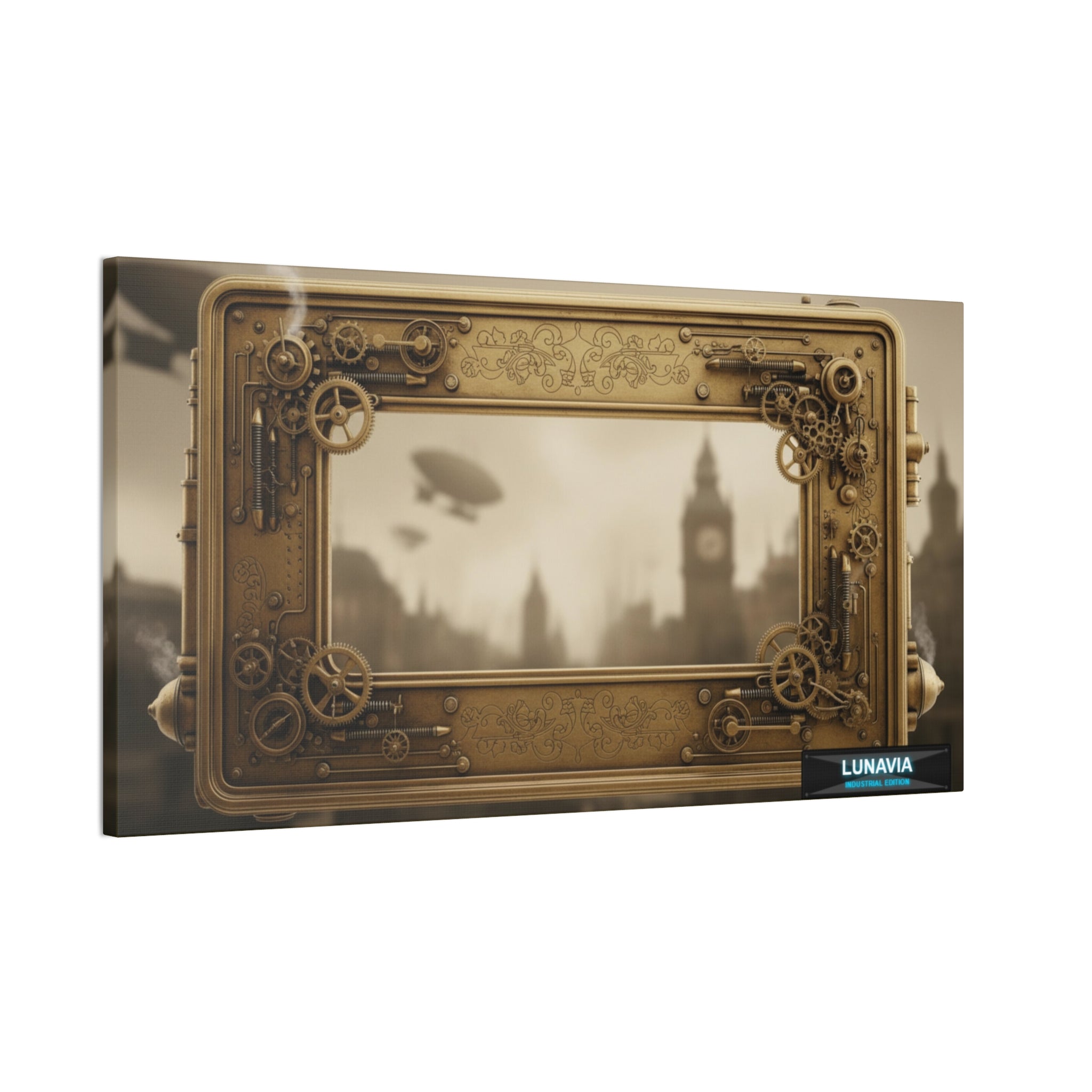 LUNAVIA Steampunk London Canvas | Airship & Big Ben