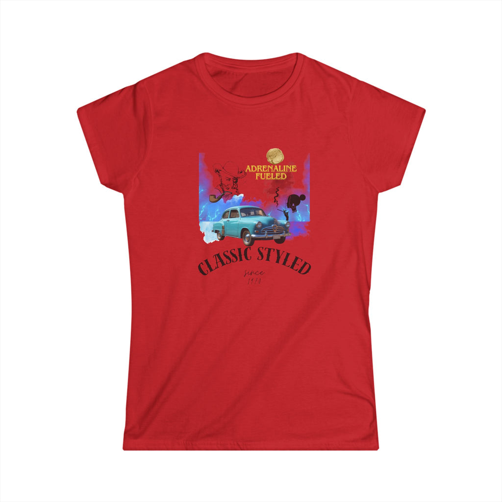 Classic Styled Tee — Vintage Car Graphic Women’s T-Shirt