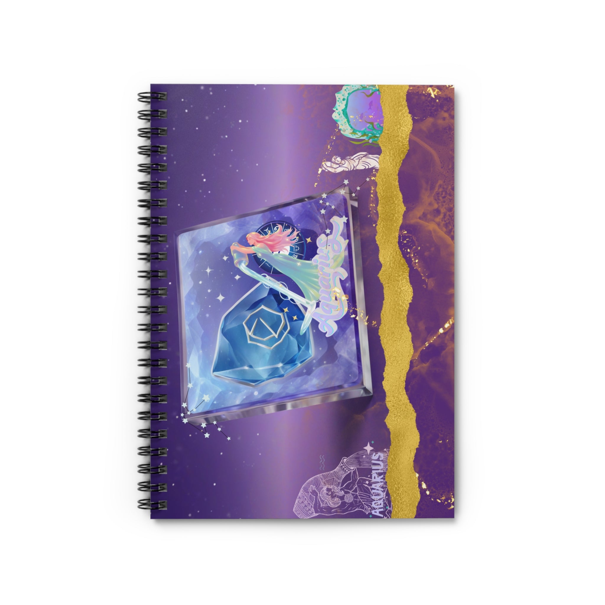 Aquarius Crystal Notebook