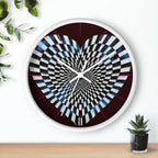 Optical Heart Wall Clock —Checkerboard Illusion