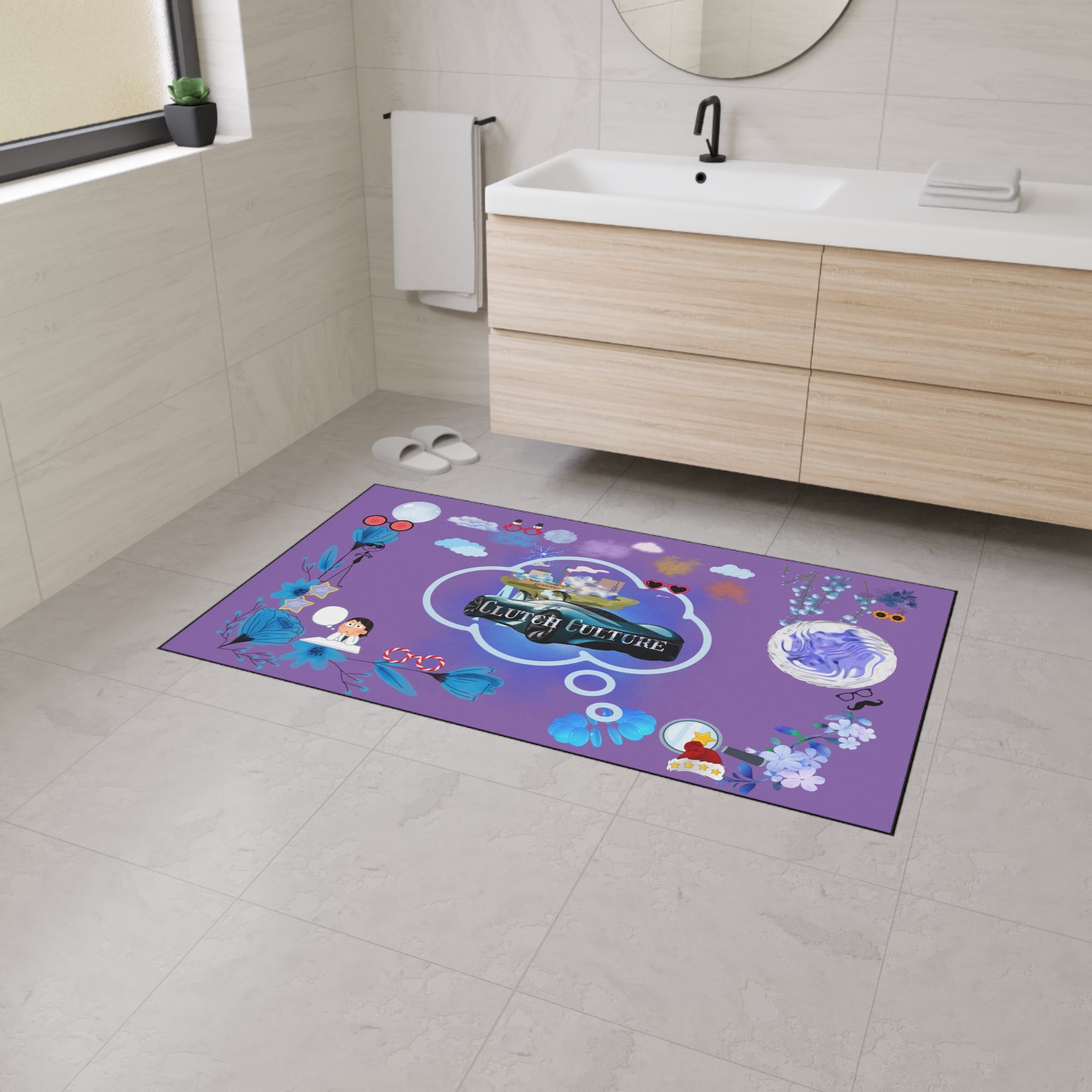 Bahçe Kültürü Yer Paspası | Neşeli Mor Tasarım 