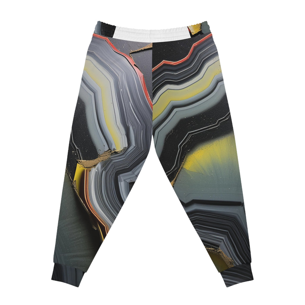 Abstract Agate Athletic Joggers — Geode Print All-Over-Print Joggers