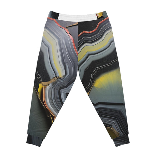 Abstract Agate Athletic Joggers — Geode Print All-Over-Print Joggers