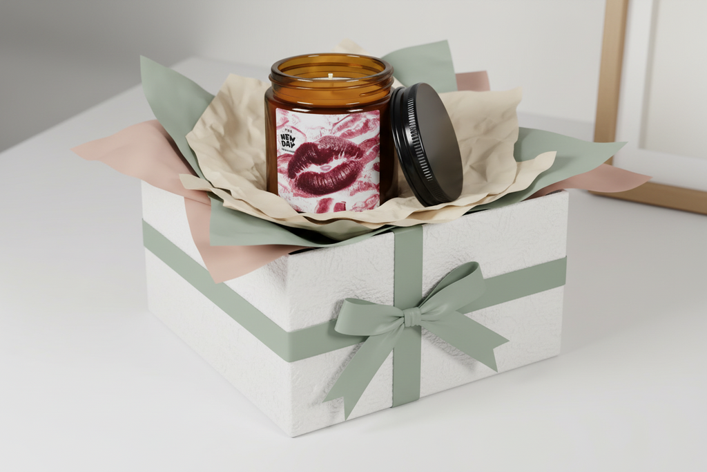 Rose Kiss Scented Soy Candle, 4oz