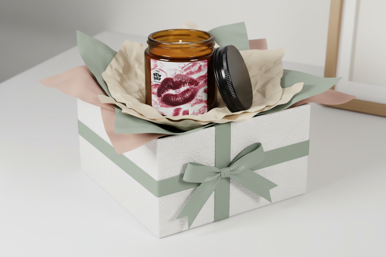 Rose Kiss Scented Soy Candle, 4oz