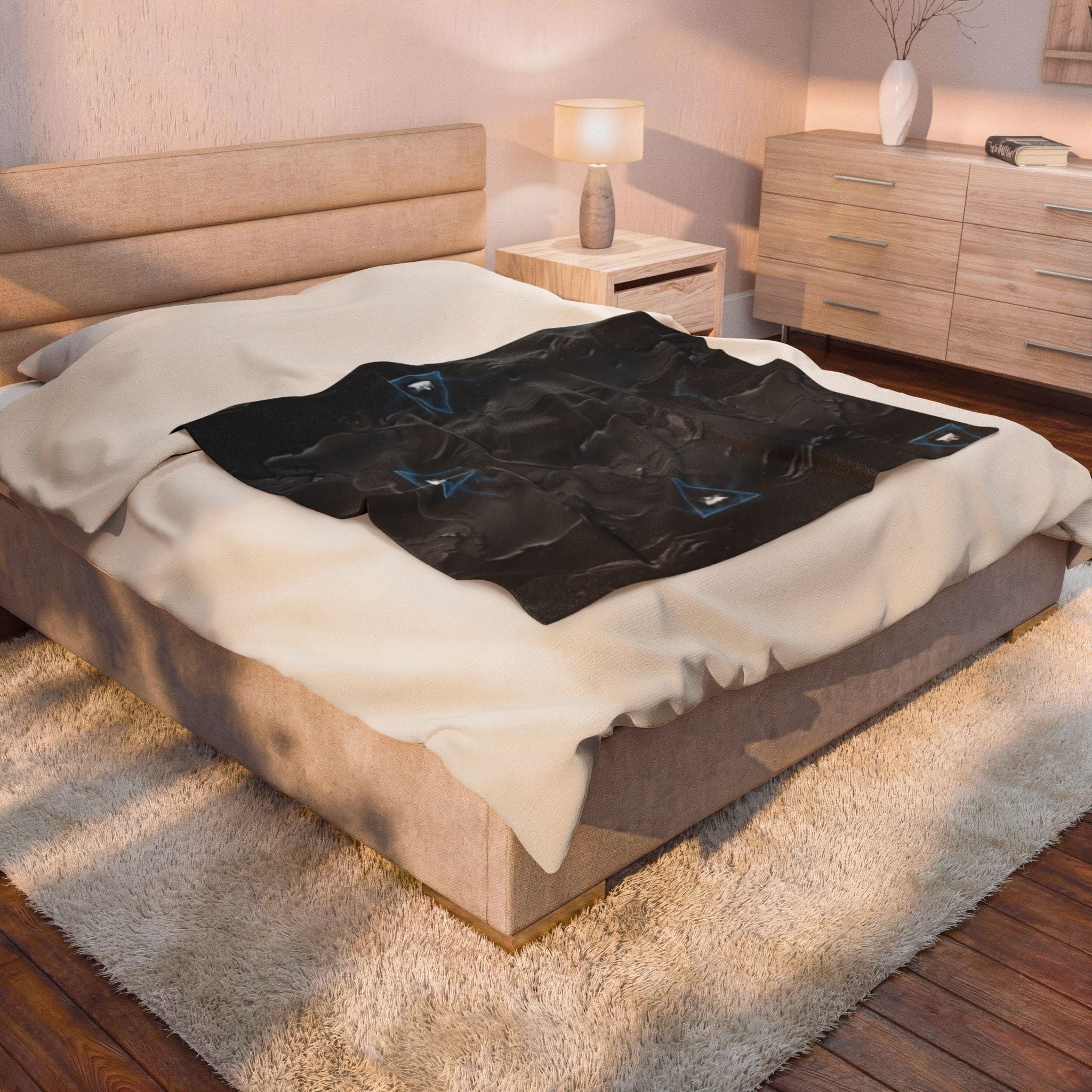 LUNAVIA Fallen Star Depth' Velveteen Plush Blanket