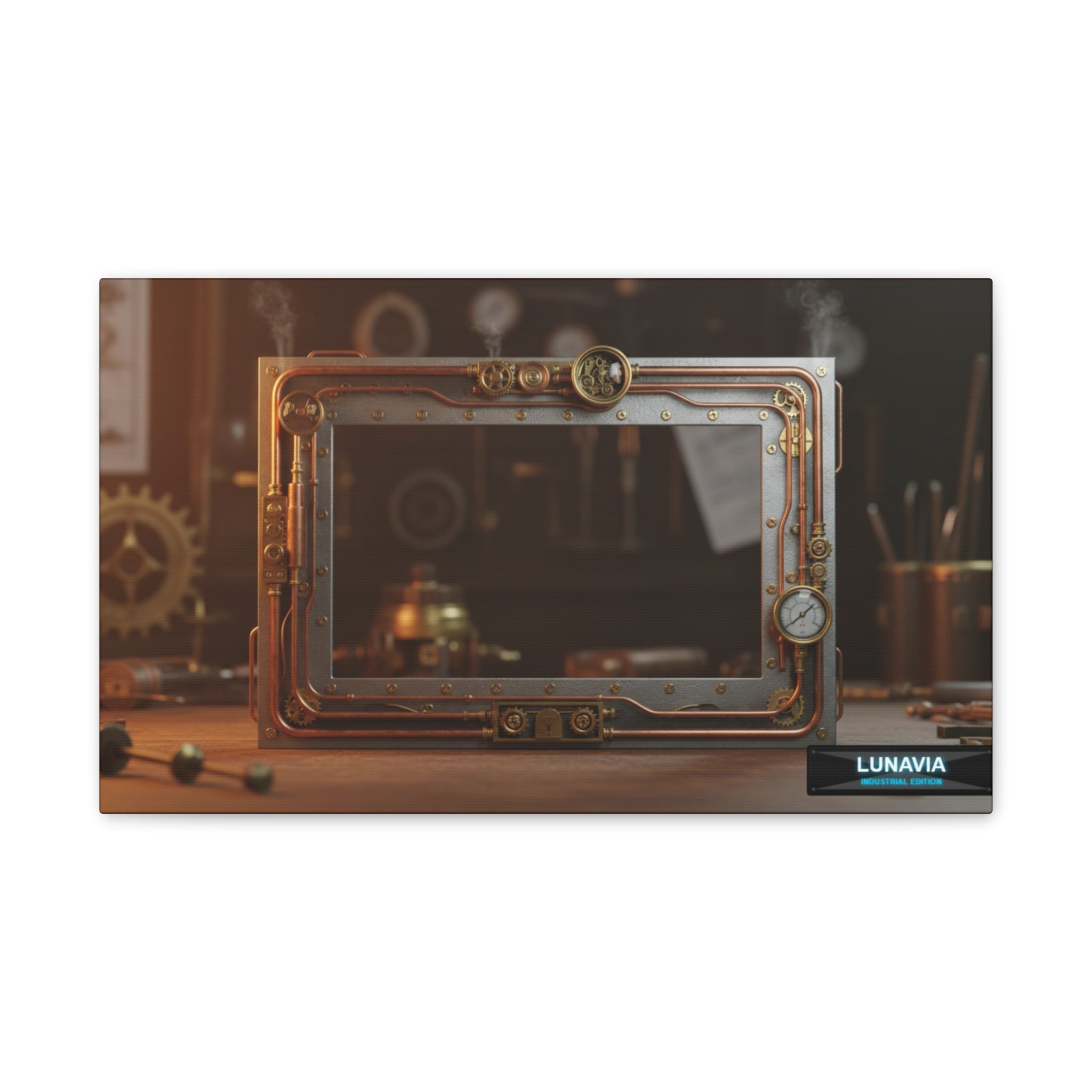 Lunavia Industrial Edition – Steampunk Decorative Canvas Frame