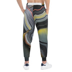 Abstract Agate Athletic Joggers — Geode Print All-Over-Print Joggers