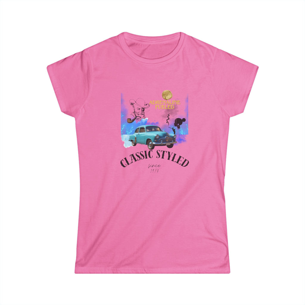 Classic Styled Tee — Vintage Car Graphic Women’s T-Shirt