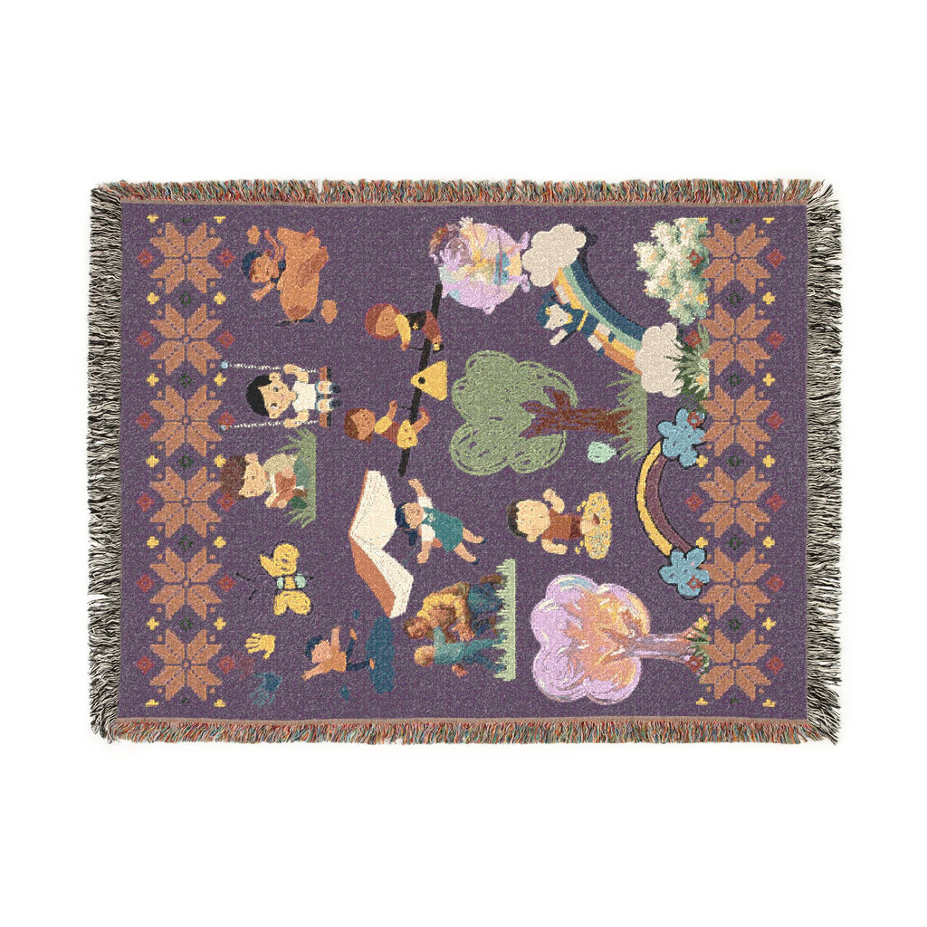 Winter Folklore | Nostalgic Storyteller Woven Blanket