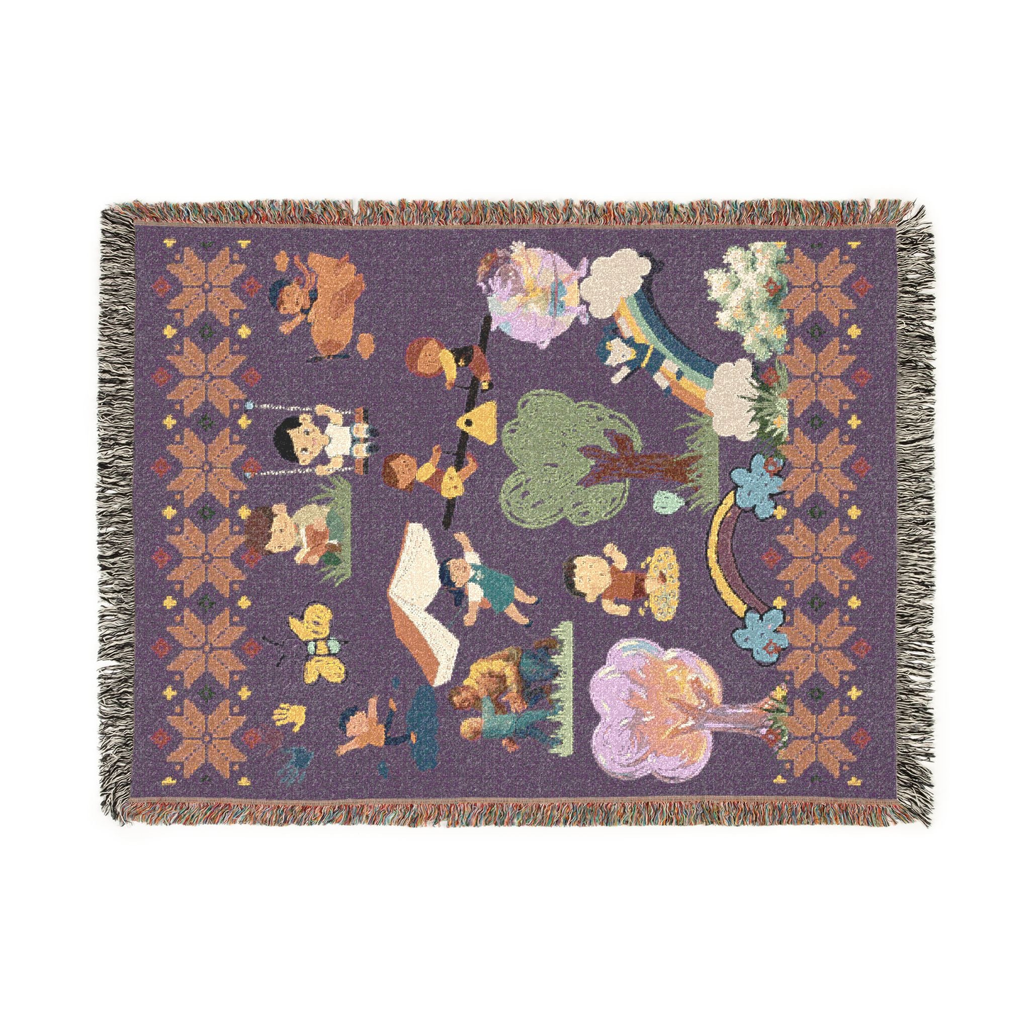 Winter Folklore | Nostalgic Storyteller Woven Blanket