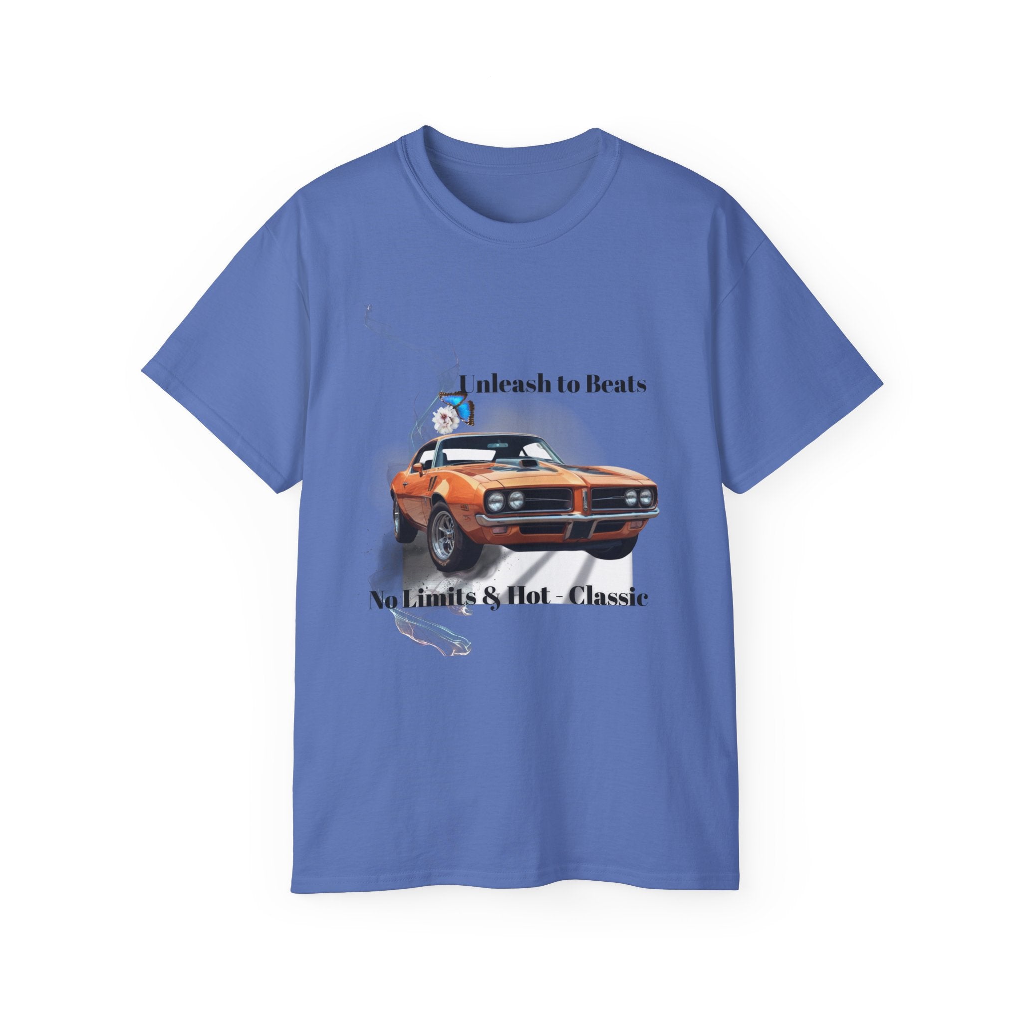 Classic Muscle Car T-Shirt — "No Limits & Hot-Classic" Graphic Tee
