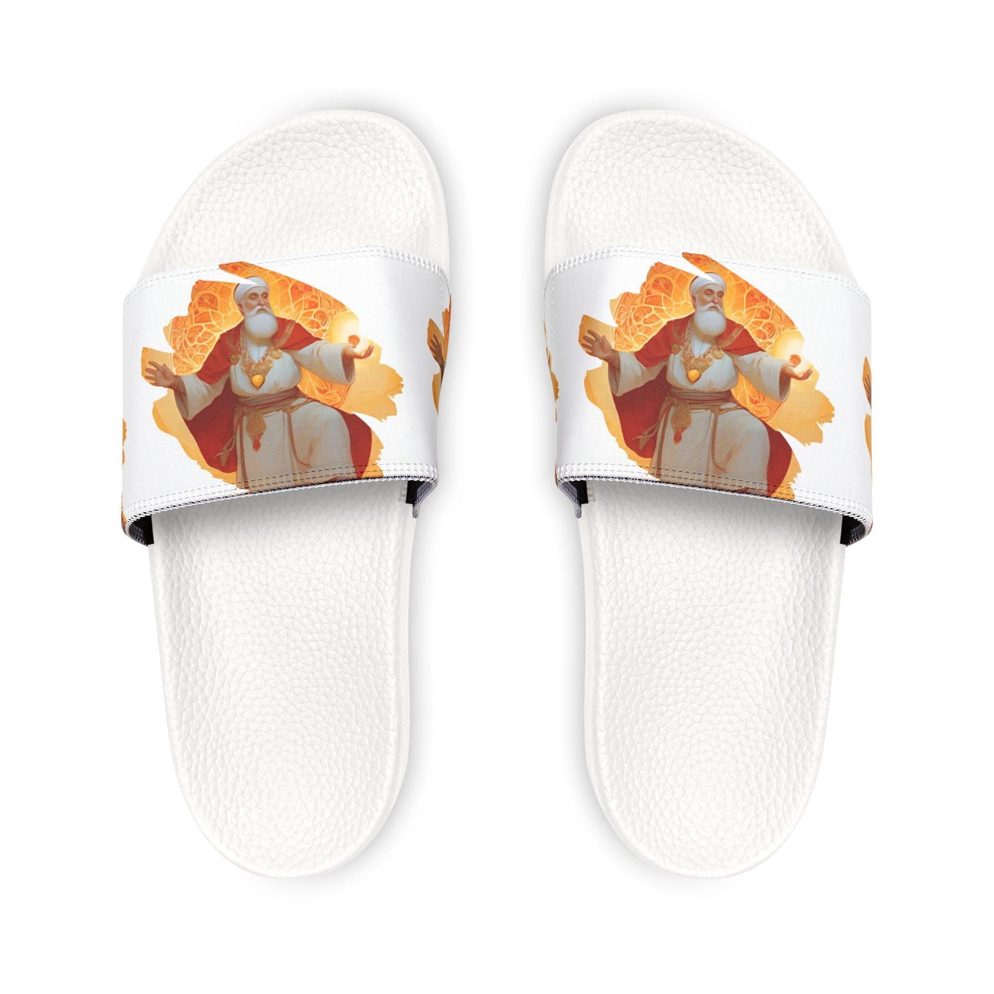 Ganesha Graphic Slide Sandals — Women's Removable‑Strap Hindu Devotional Slides
