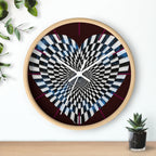 Optical Heart Wall Clock —Checkerboard Illusion