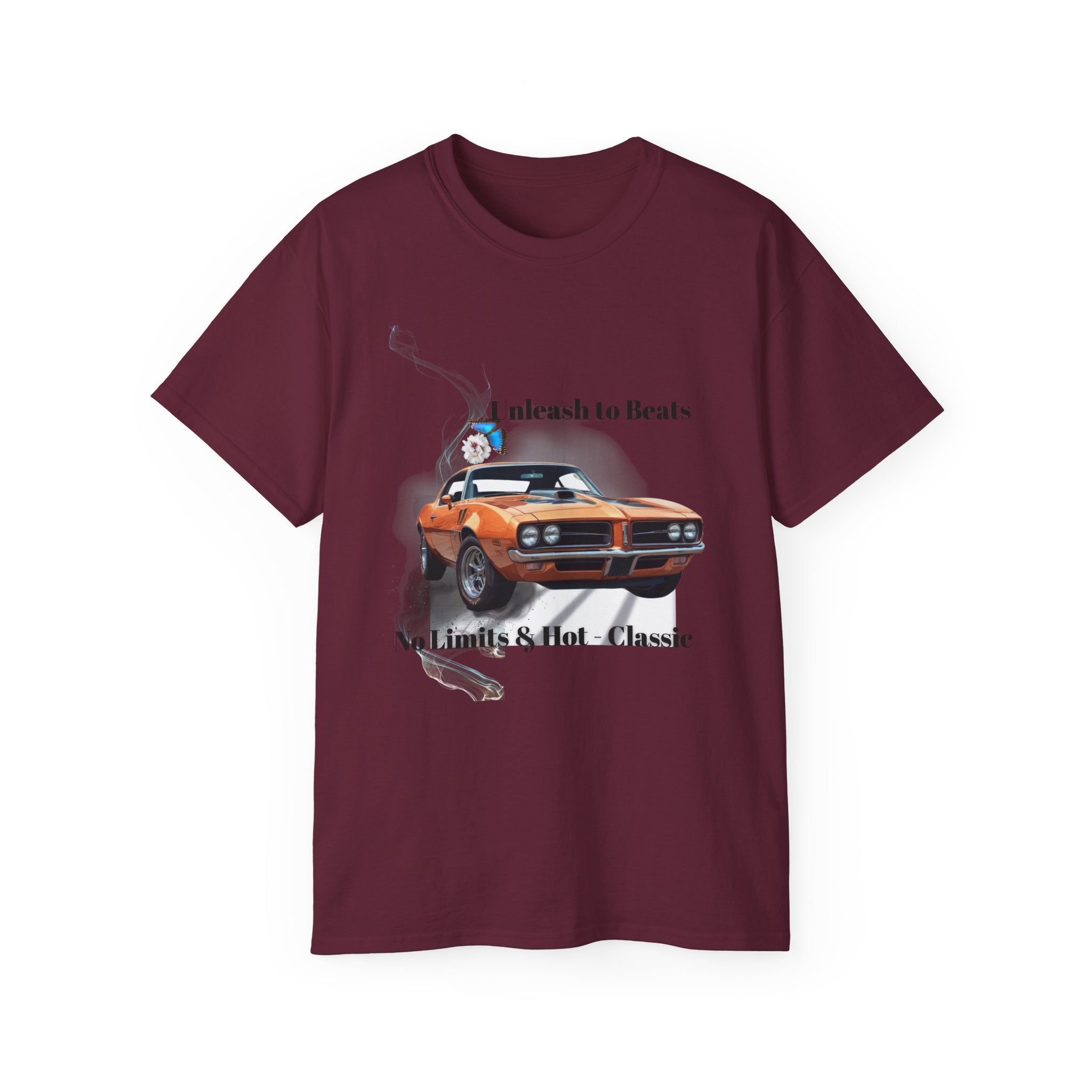 Classic Muscle Car T-Shirt — "No Limits & Hot-Classic" Graphic Tee