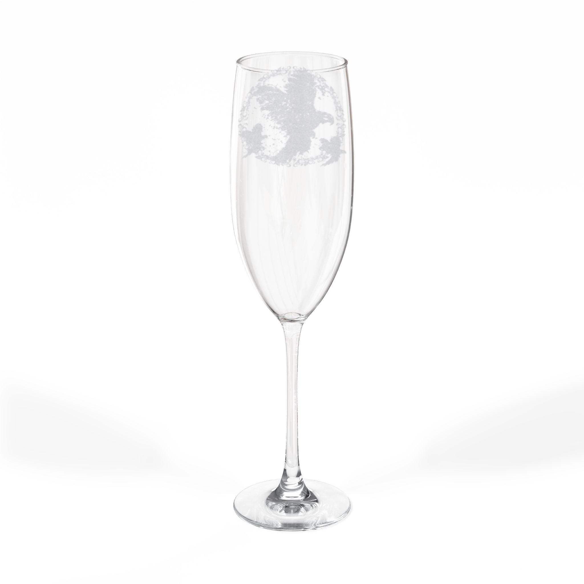 Bird Engraved Champagne Glass | 8oz Luxury Flute