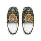 Sunflower Mosaic Women's Indoor Slippers — Cozy Floral Slip-Ons