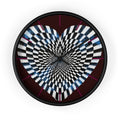Optical Heart Wall Clock —Checkerboard Illusion