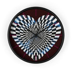 Optical Heart Wall Clock —Checkerboard Illusion