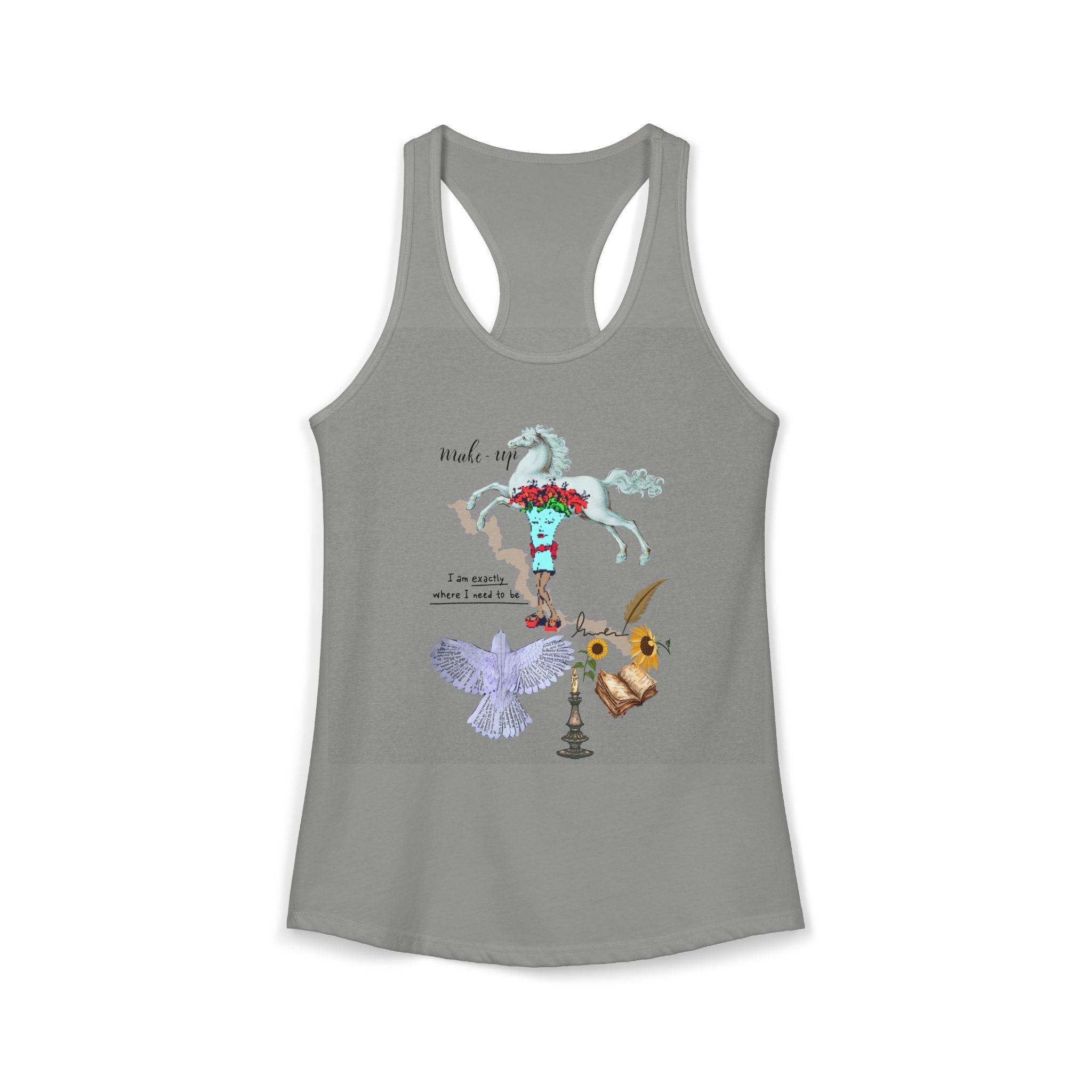 Destiny in Time Racerback Tank — Women's Text Graphic Tank Top