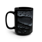 Black Ceramic Mug — Dark Paint