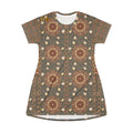 Vintage Mandala Boho T‑Shirt Dress