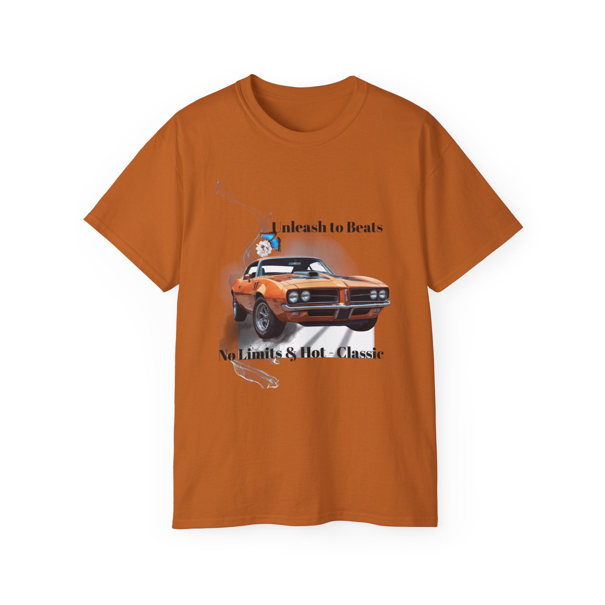 Classic Muscle Car T-Shirt — "No Limits & Hot-Classic" Graphic Tee