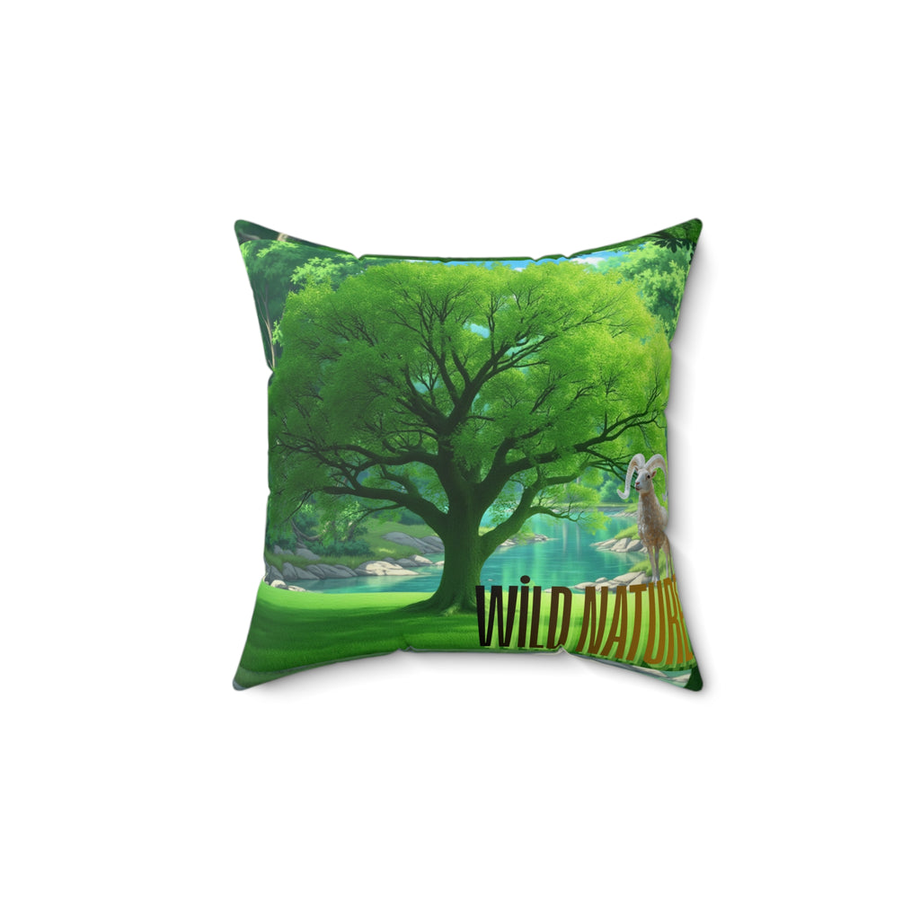 Vahşi Doğa Manzaralı Dekoratif Yastık 