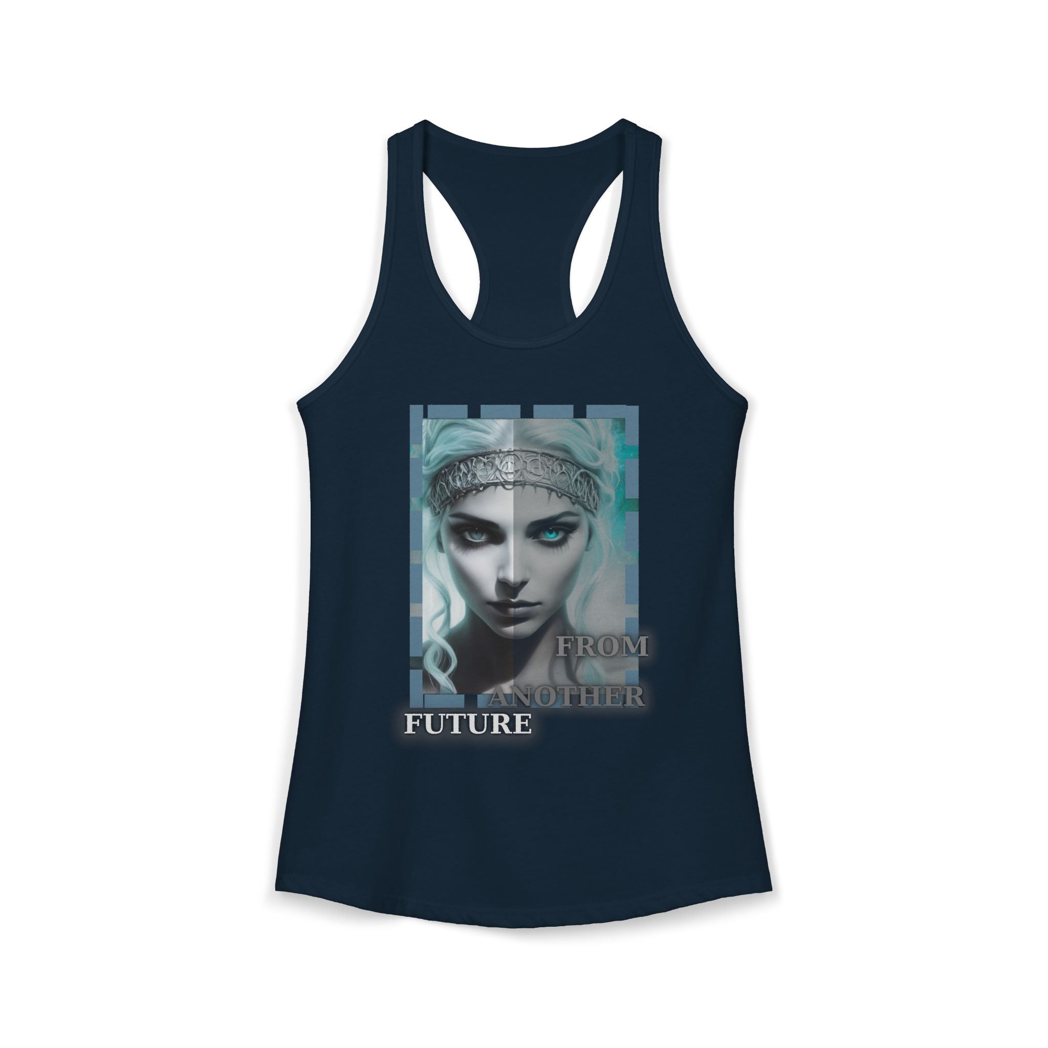 Future Vibes Racerback Tank — Sci‑Fi Ethereal Design