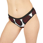Women's Bikini Underwear — Black Polka Dot 'Love' Print