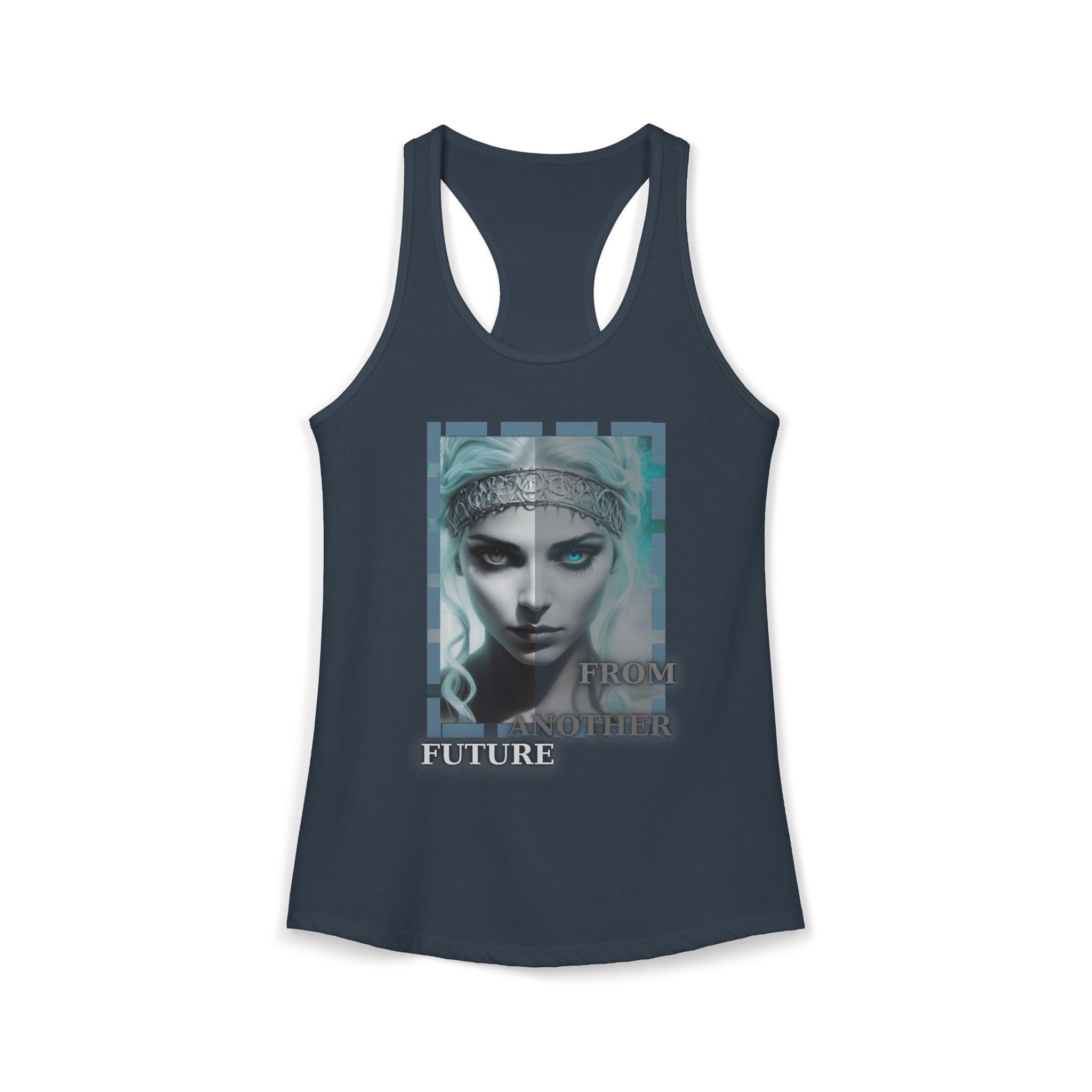 Future Vibes Racerback Tank — Sci‑Fi Ethereal Design