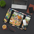 Farmhouse Alphabet 'M' Desk Mat — Country Barnyard Mousepad with Tractors & Animals